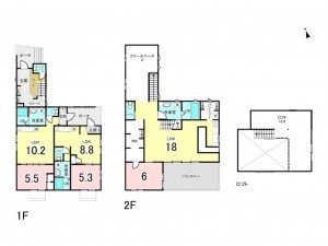 我孫子市本町、中古一戸建ての間取り画像です