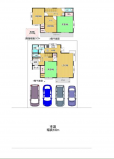 我孫子市布佐酉町、中古一戸建ての間取り画像です