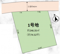 我孫子市緑、土地の間取り画像です