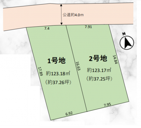 我孫子市緑、土地の間取り画像です