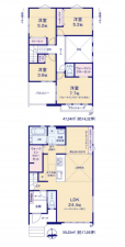 我孫子市高野山、新築一戸建ての間取り画像です