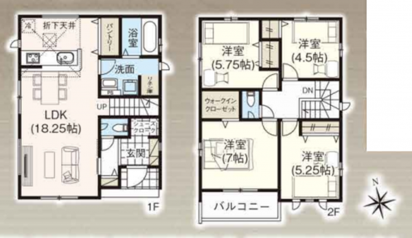 我孫子市寿、新築一戸建ての間取り画像です