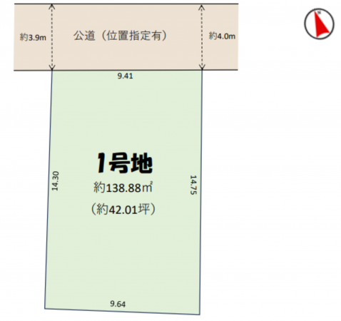 我孫子市並木、土地の間取り画像です