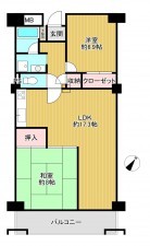 船橋市浜町、マンションの間取り画像です