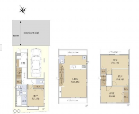 船橋市海神、新築一戸建ての間取り画像です