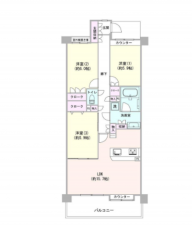 船橋市本町、マンションの間取り画像です