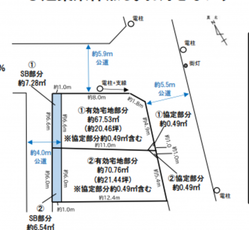 船橋市南本町、土地の間取り画像です