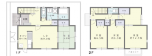 船橋市藤原、中古一戸建ての間取り画像です