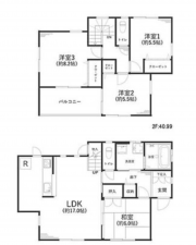 船橋市丸山、中古一戸建ての間取り画像です