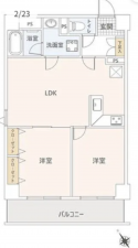 船橋市湊町、マンションの間取り画像です