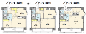 船橋市宮本、マンションの間取り画像です