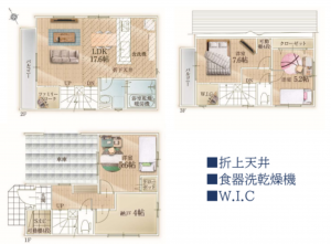 船橋市海神、新築一戸建ての間取り画像です