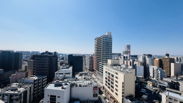 船橋市本町、マンションのバルコニー画像です