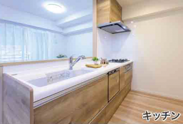 船橋市東船橋、マンションのキッチン画像です