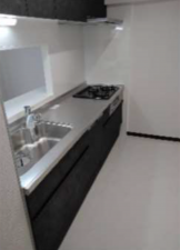 鎌ケ谷市道野辺本町、マンションのキッチン画像です