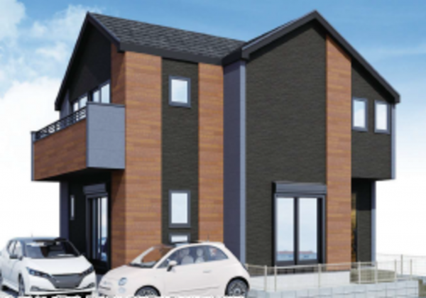 船橋市駿河台、新築一戸建ての完成予想図（外観）画像です