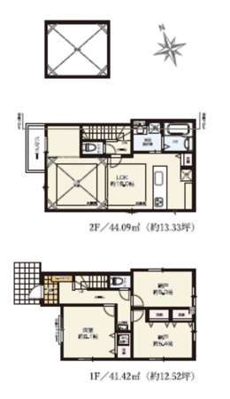 船橋市海神、新築一戸建ての間取り画像です