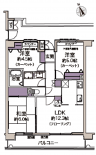 船橋市西船、マンションの間取り画像です