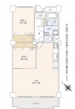 船橋市浜町、マンションの間取り画像です
