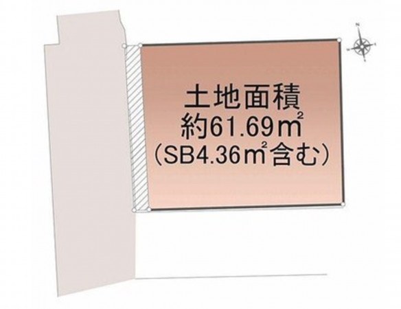 船橋市東船橋、土地の間取り画像です