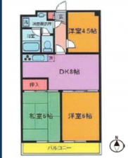 船橋市海神町南、マンションの間取り画像です