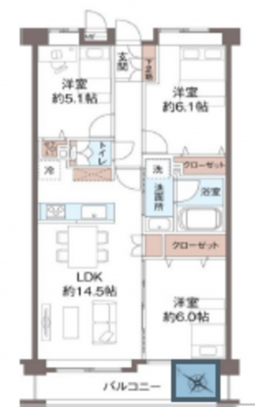 、マンションの間取り画像です