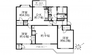 船橋市西船、マンションの間取り画像です