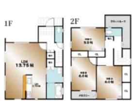 船橋市田喜野井、新築一戸建ての間取り画像です