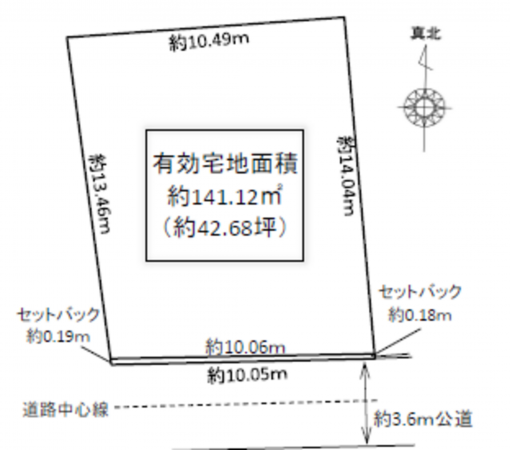 船橋市前原東、土地の間取り画像です