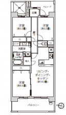 船橋市夏見、マンションの間取り画像です