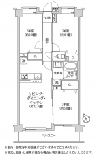 船橋市葛飾町、マンションの間取り画像です