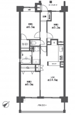 船橋市印内、マンションの間取り画像です