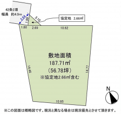 市川市東菅野、土地の間取り画像です