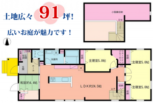 市川市菅野、中古一戸建ての間取り画像です