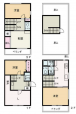 船橋市湊町、中古一戸建ての間取り画像です