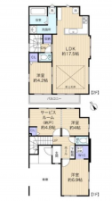 船橋市前原西、中古一戸建ての間取り画像です
