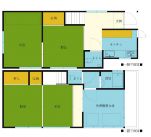 船橋市山手、中古一戸建ての間取り画像です