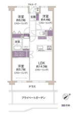 船橋市西船、マンションの間取り画像です