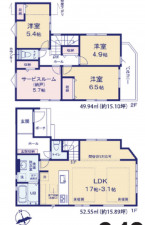 船橋市夏見、新築一戸建ての間取り画像です