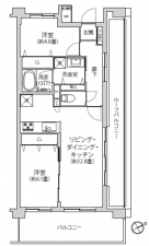 船橋市山野町、マンションの間取り画像です