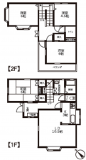 船橋市咲が丘、中古一戸建ての間取り画像です