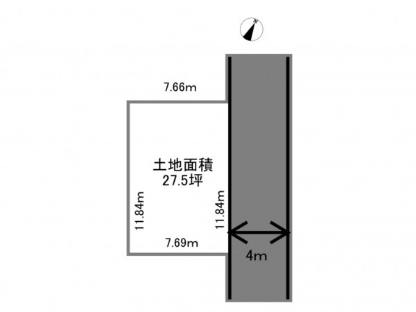 吉川市吉川、土地の間取り画像です