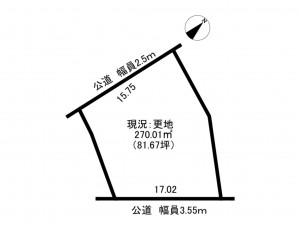吉川市大字上内川、土地の間取り画像です