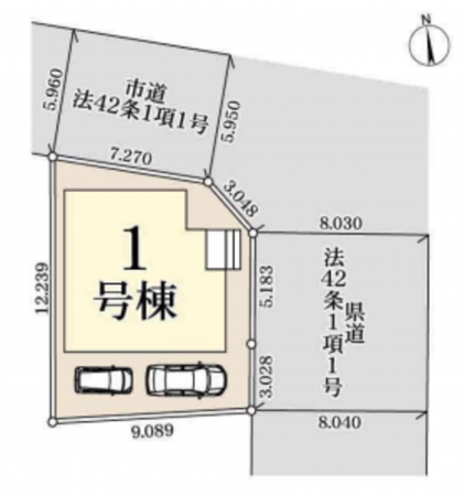 三郷市早稲田、新築一戸建ての画像です
