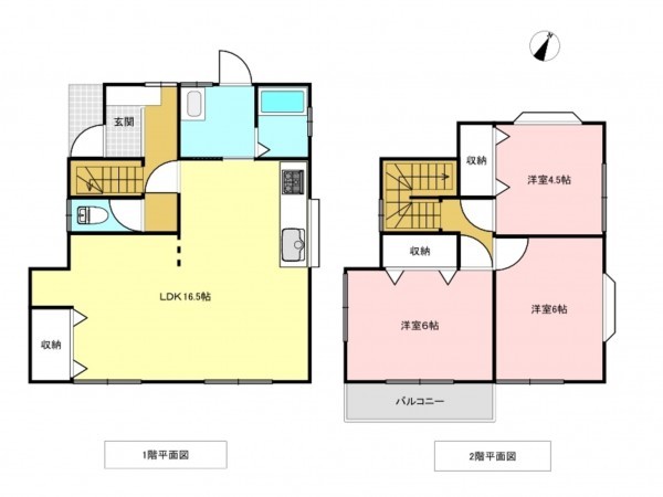 吉川市吉川、中古一戸建ての間取り画像です