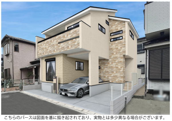 三郷市早稲田、新築一戸建ての画像です