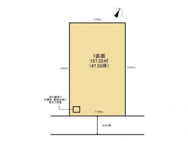 吉川市新栄、土地の間取り画像です