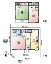 吉川市大字保、中古一戸建ての間取り画像です
