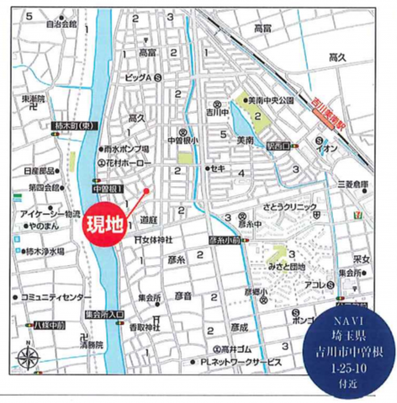 吉川市中曽根、土地の間取り画像です