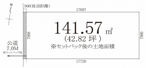 吉川市大字保、土地の間取り画像です
